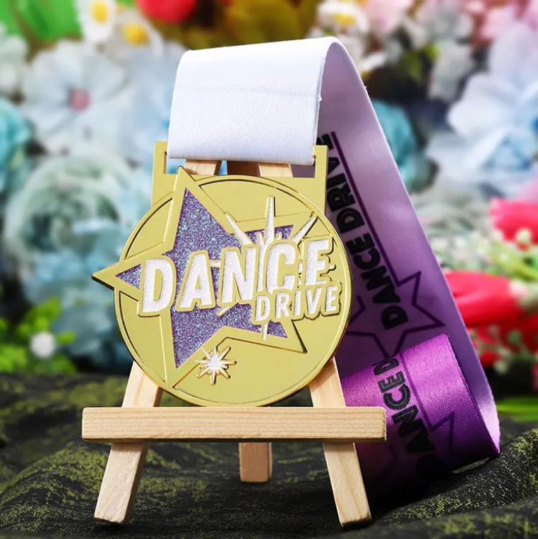 Custom Metal Glitter 3inch Wholesale 2025 Dance Award Medals for Dance