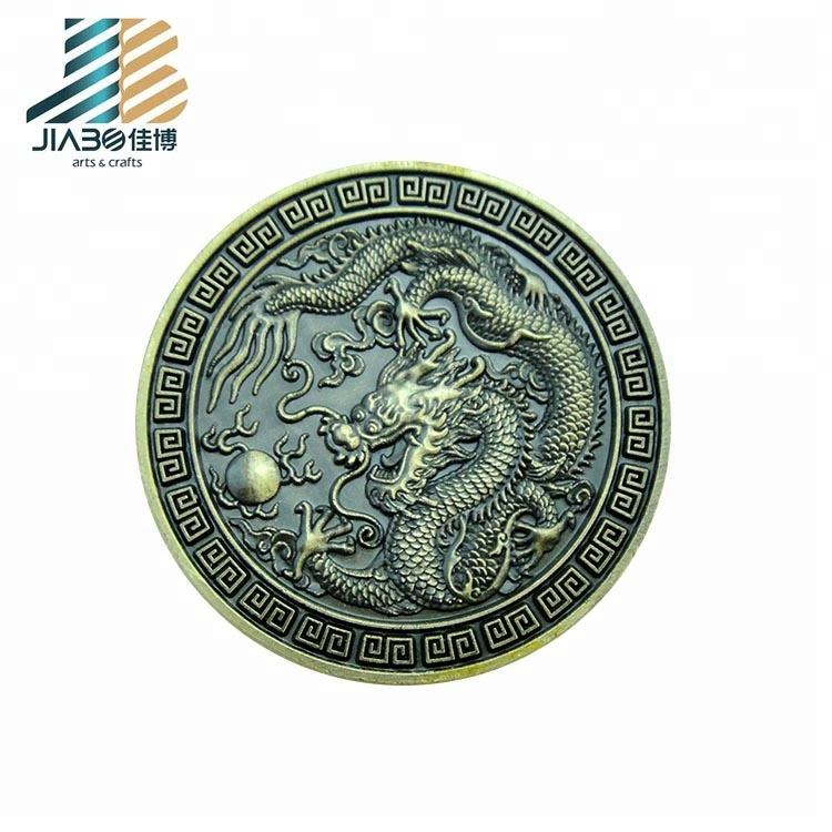 Special Design 3d Old Chinese Copper Bronze Dragon Coin