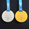 Soccer Award Custom Metal Zinc Alloy 3D Gold Sliver Brass Sports Football Basketball Marathon Running Medal With Ribbon