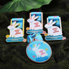Custom Metal Competition Rhythmic Gymnastics pink Rabbit Medal