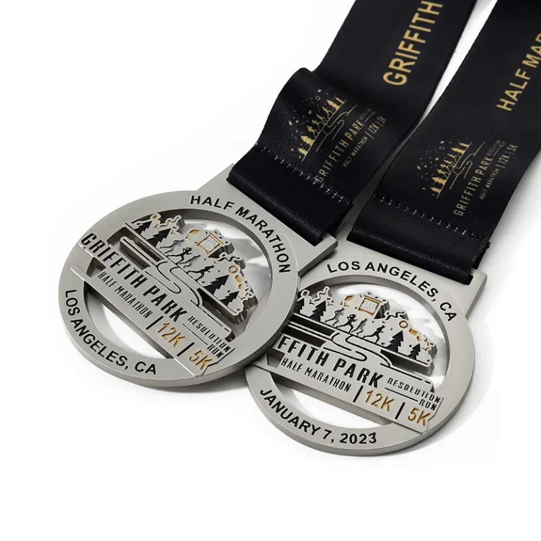 2025 Running Race Los Angeles Park 5k 12k Half Marathon Medal