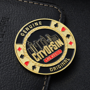 Metal Gold Luxury Custom logo Cheap Poker Chips Set