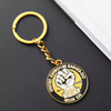 Custom Metal Soft Enamel Gold QR Code Karate Key Chain