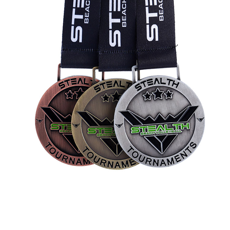 Design Your Own Blank Zinc Alloy Gold Silver Bronze Beach Volleyball Sports Medals Award Medal for Volleyball