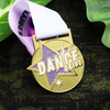 Design Your Own Sports Award Glitter Star Competition 2025 Dance Rhythmic Artistic Gymnastics Medals Race Medal with Neck Ribbon