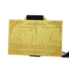 Personalised Medals Custom 3D 2D Rectangular Shape Club Muay Thai Sports Blank Letter Gold Medal With Ribbon