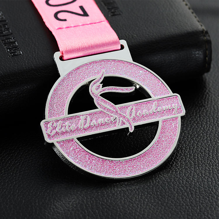Custom Soft Enamel Bling Bling Glitter Dance Award Russian Gift Medals Custom