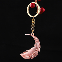Custom Metal 3d Feather Copper Keyring