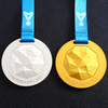 Soccer Award Custom Metal Zinc Alloy 3D Gold Sliver Brass Sports Football Basketball Marathon Running Medal With Ribbon