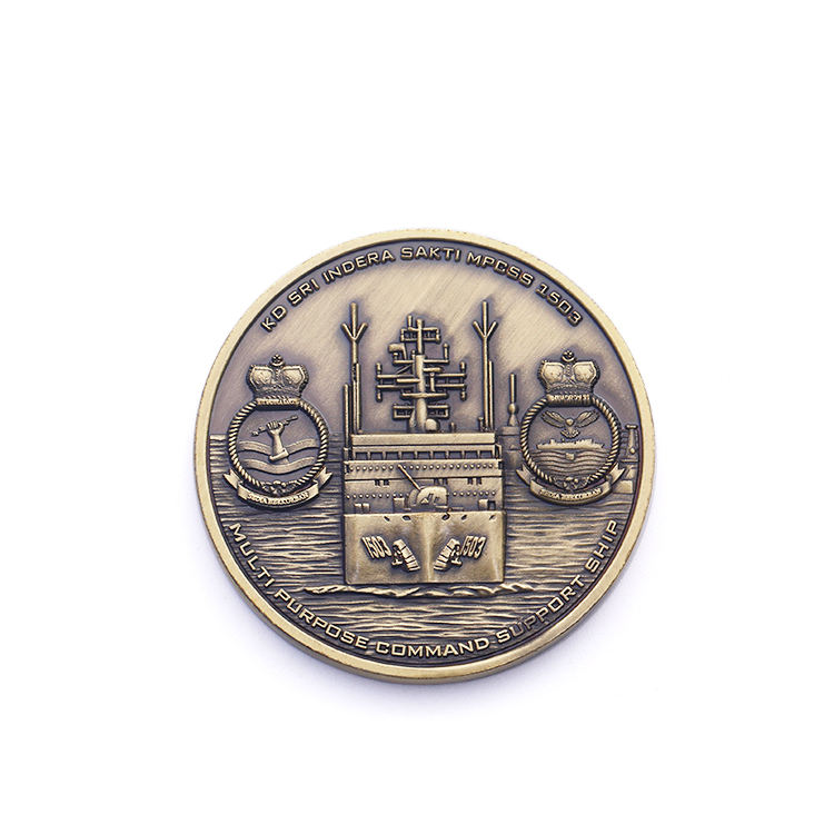 Custom Metal Silver Pirate 3d Old Coin With Chinese Dragon Coin