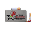 Custom Gold Silver Bronze Metal Badminton Championship Medal with Printed Ribbon
