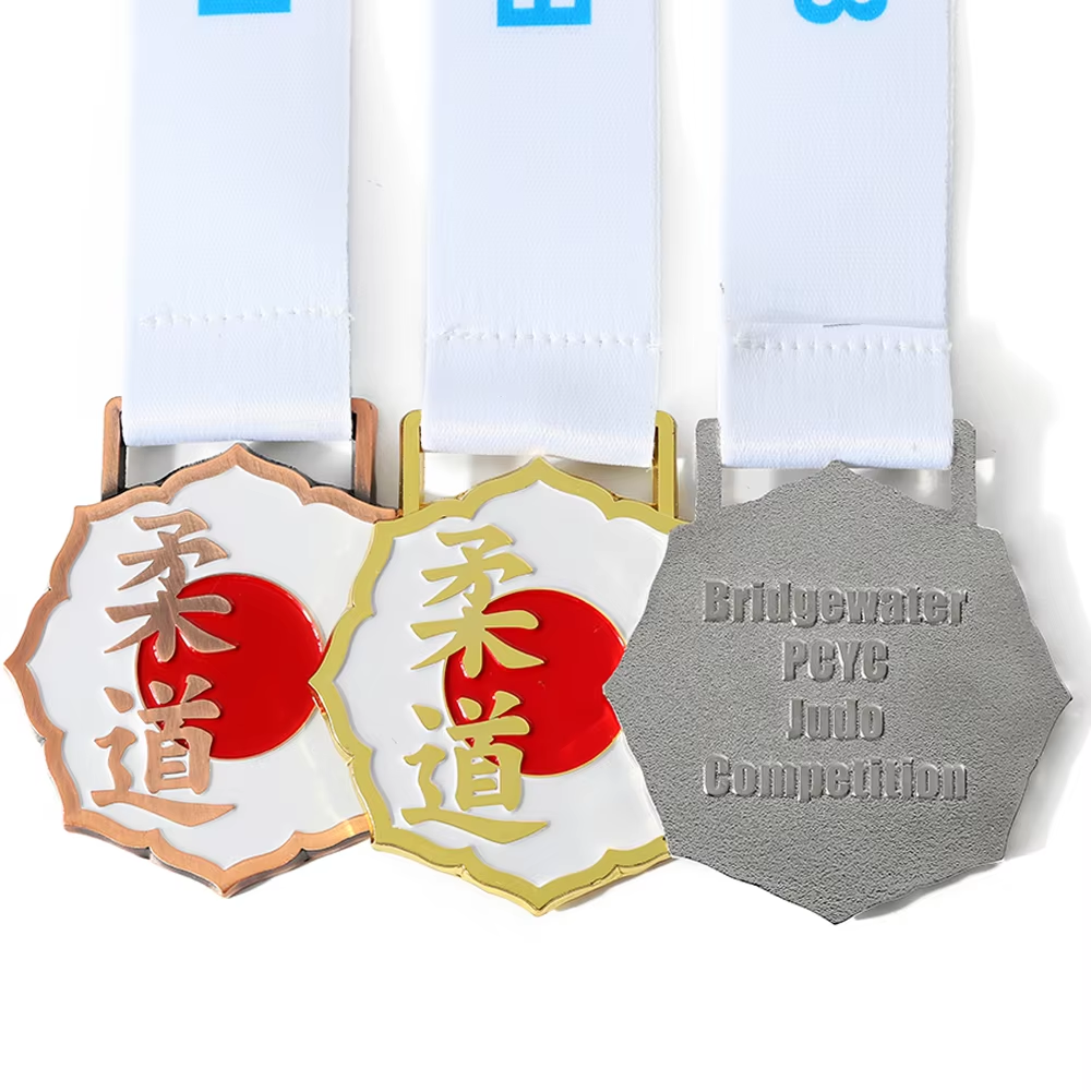 China Manufacture of Bjj Kung Fu Medals Medal Judo Taekwondo Enamel Zinc Alloy 3D Antique Bronze Medal With Sports Logo