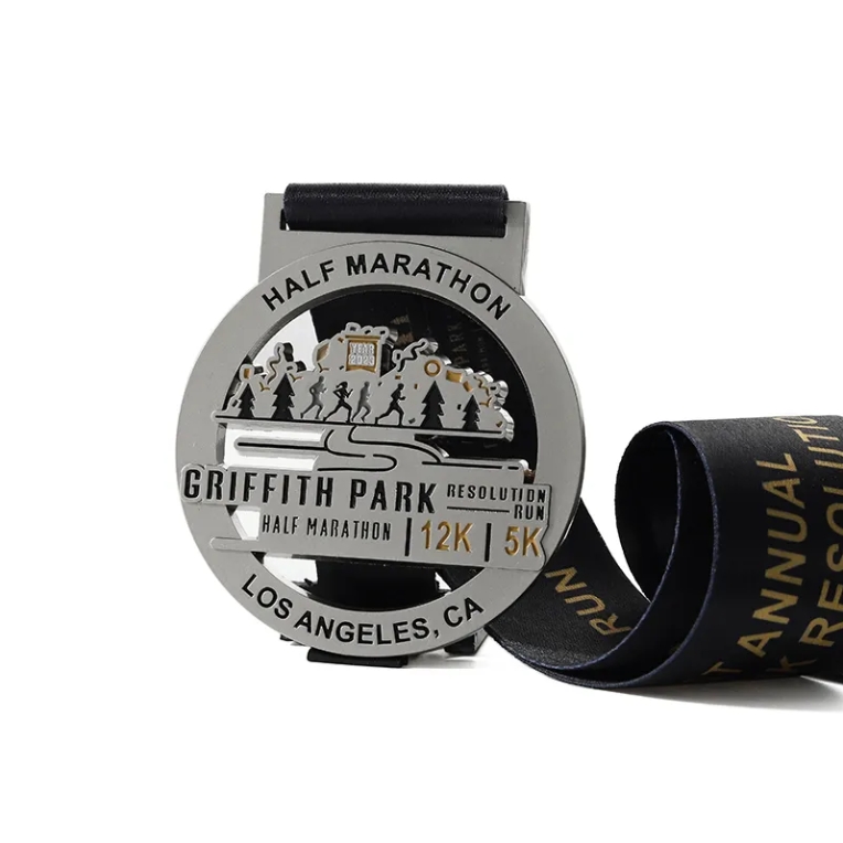 2025 Running Race Los Angeles Park 5k 12k Half Marathon Medal