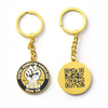 Custom Metal Soft Enamel Gold QR Code Karate Key Chain