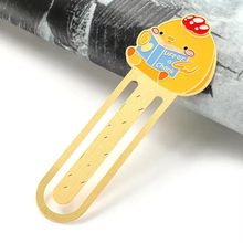 Custom Design Yellow Duck Soft Enamel Laser Cut Metal Brass Reading Bookmark