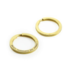 25mm 30mm Round DIY Flat Custom logo Metal Engraved Laser Stainless Steel Gold Plated Brass Split Key Ring