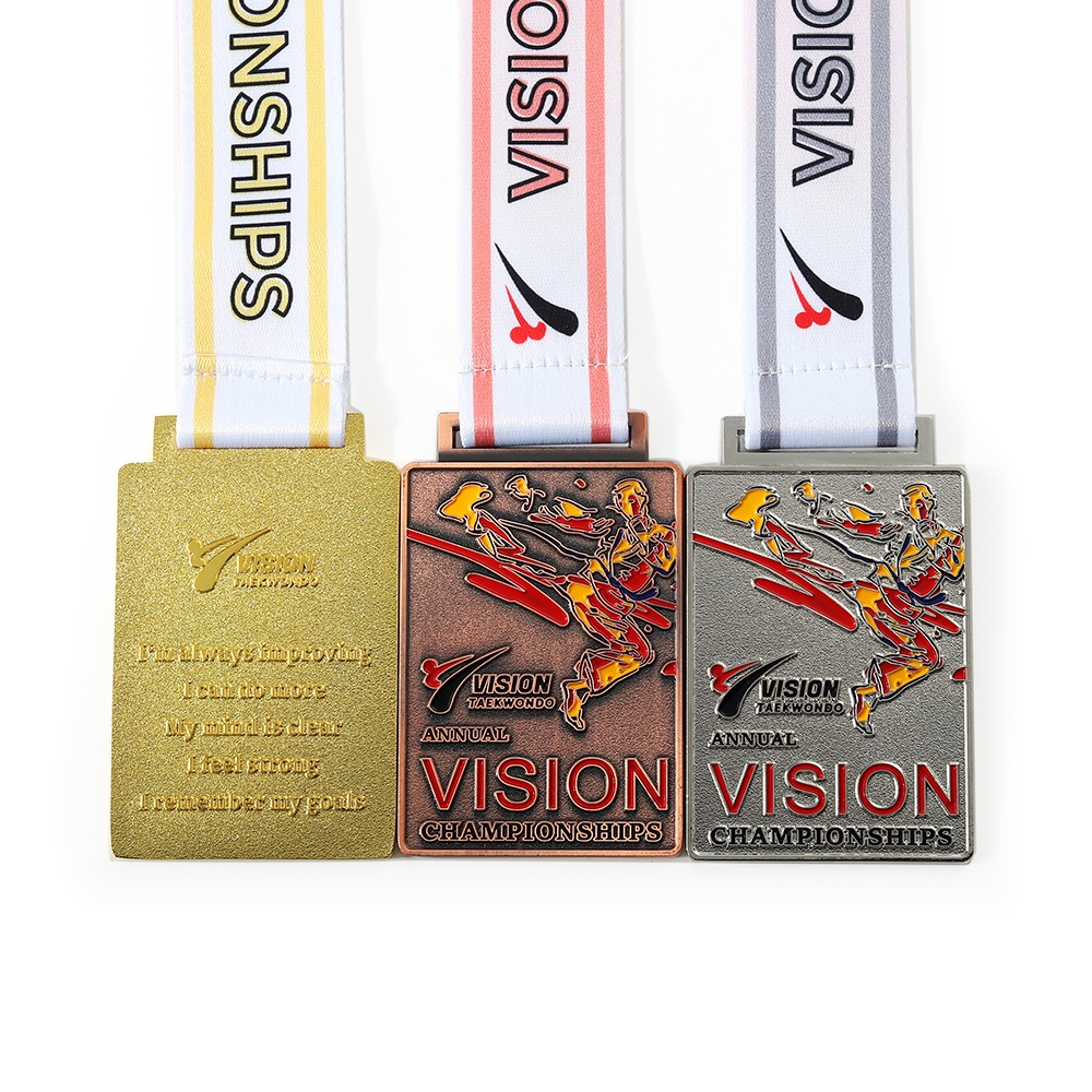 Annual Championship Custom Metal Personalised Itf Taekwondo Medals Sales
