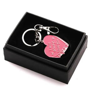 Custom Enamel Heart Shaped Rose Flower Metal Pretty Keychains for Women/keychain Love/flower Key Chain
