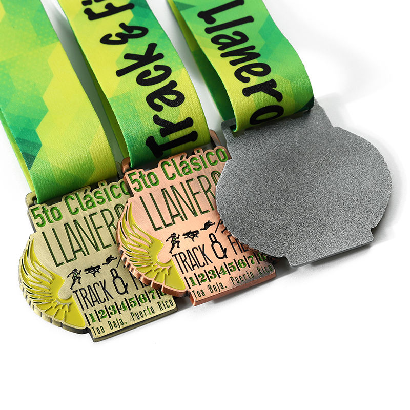 Custom Metal Sports Puerto Rico Track Field High Jump Hurdles Javelin Running Medals