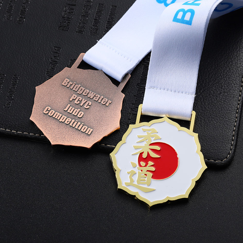 Custom Metal Gold Silver Copper Japanese Judo Medals for Adults