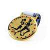 Metal Shiny Gold Club Stars Design Custom Cheap 5k Run Medals and Ribbon
