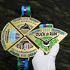 Personalized Medalla Metal Custom Medals Puzzle Triathlon Running Swimming Cycling Sports Award 4pieces Combination Medal