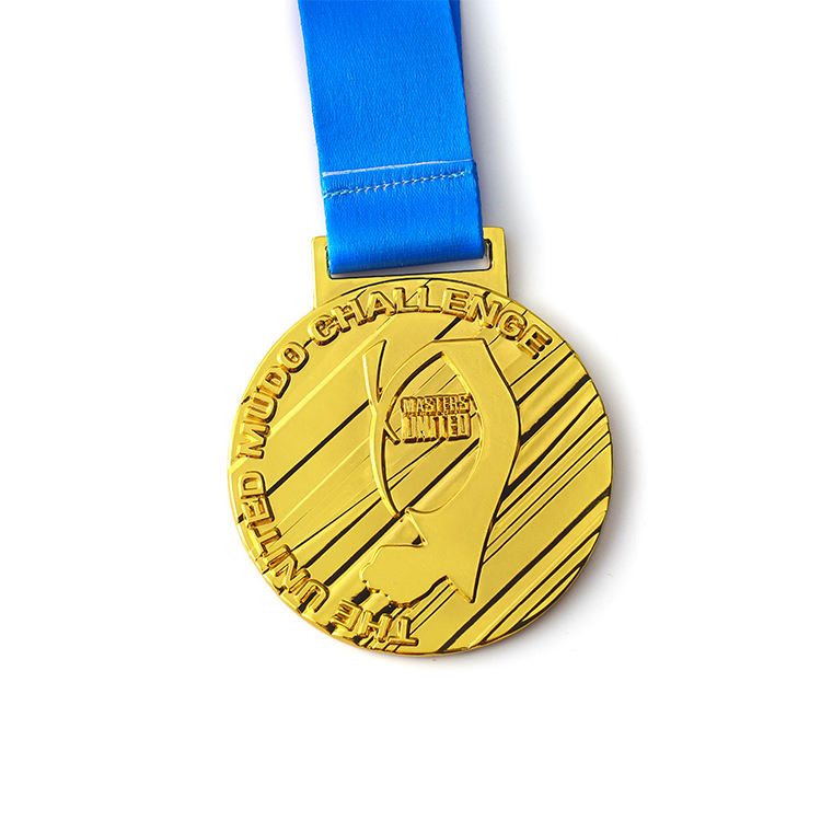 Custom Metal 3d Gold Plated Taekwondo Medals With Ribbon