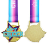 Manufacture Sports Custom Rhythmic Gymnastics Medal Gold Plated Soft Enamel Metal Kids Girls Award Gymnast Medal