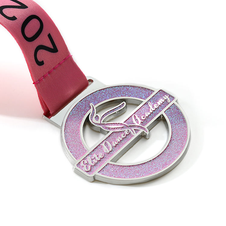 Custom Soft Enamel Bling Bling Glitter Dance Award Russian Gift Medals Custom