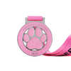 Custom Metal pink Glitter Ribbon cat Paw Race Medal