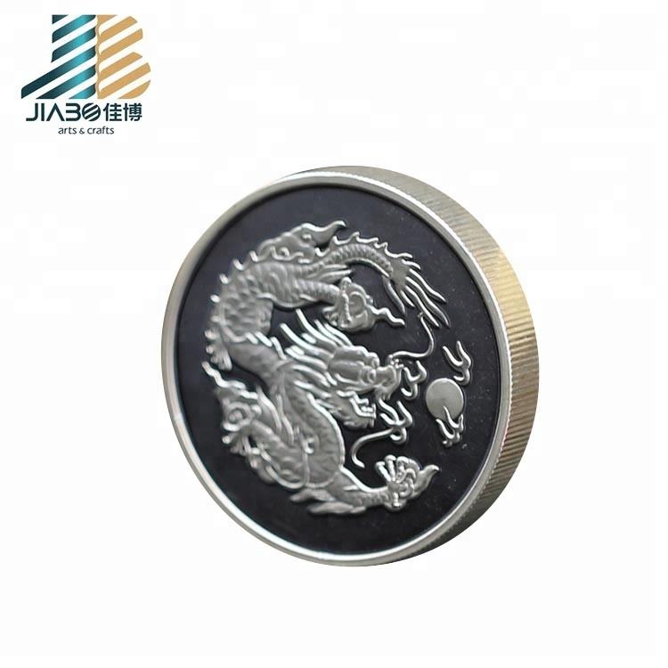 TOP Quality Business Gift Single Custom Silver 3d Antique Dragon Coins