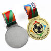 Metal Sports Body Around Silver Gold Enamel Football Medal Medals