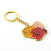 Customised Logo Metal Woman Fashion Colorful Large Flower Keychain