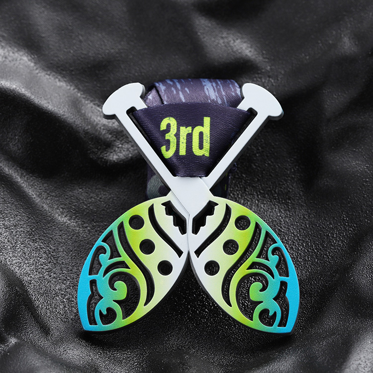 Customizable Low - Cost Intricate Cutout National Marathon Championships 1st/2nd/3rd Place Medals