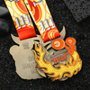 Custom Metal Fire Bronze 3d Powerlifting Medals With Lanyard