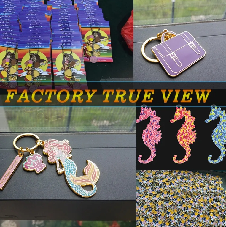 Wholesale Gold Plated Base Personalized Soft Hard Enamel Customized Cute Charm Keychains for Women