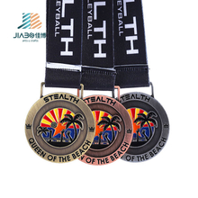 Design Your Own Blank Zinc Alloy Gold Silver Bronze Beach Volleyball Sports Medals Award Medal for Volleyball