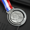 Custom Logo Sport Rotatable Spinning Pickleball Thanksgiving Gold Silver Bronze Race Medal Duathlon Medals With Lanyards