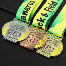 Custom Metal Sports Puerto Rico Track Field High Jump Hurdles Javelin Running Medals