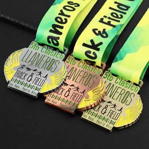 Custom Metal Sports Puerto Rico Track Field High Jump Hurdles Javelin Running Medals