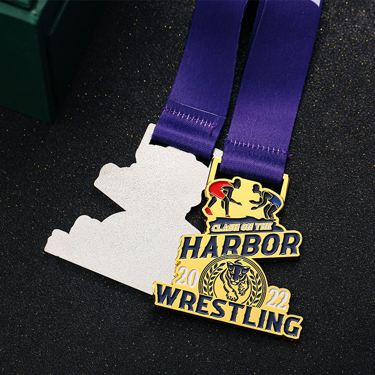 Metal Gold Silver Custom Struggle Fight Wrestling Medals