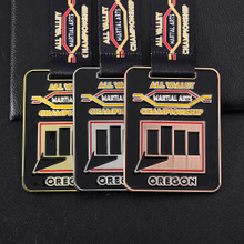 Martial Arts Championship Gold Copper Silver Custom square Design Sport Medals