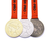 Soft Enamel Factory Price Gold Silver Bronze Powerlifting Medal