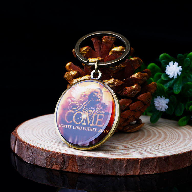 Gold 3d Animal Carving Metal lion Keychain/lion Key Chain