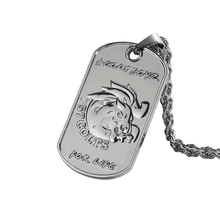 Custom 3d Embossed Silver Personalizada Zinc Alloy Metal Dragon Design Dog Tag