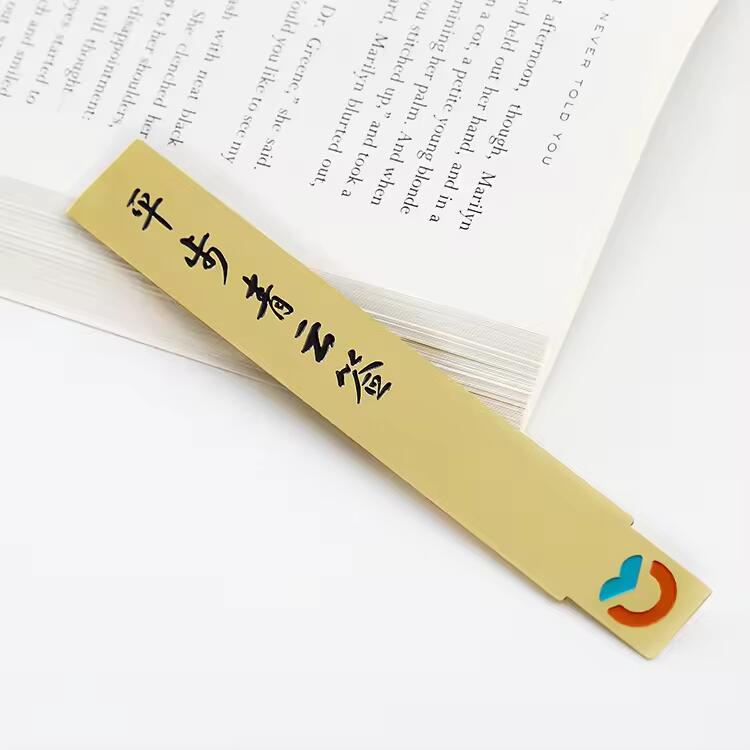 Soft Enamel Words Gold Color Hand Made Engraving Customizable Book Marks