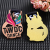 Custom Logo Letter Enamel Zinc Alloy Metal Medals Sports Metal Gold Copper 2d 3D Dancing Dance Medal