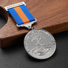 High Quality New 2D Metal Badge Custom Silver Plated Badge Pin Suit Medal of Ribbon Honor Badge Award With Safety Pin