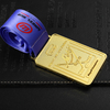Custom Medal Award Sports Rectangle Zinc Alloy Metal Medals Exquisite Embossed 2d Logo Letter Gold Silver Ice Hockey Medal
