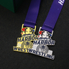 Metal Gold Silver Custom Struggle Fight Wrestling Medals